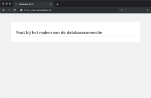 Fout bij het maken van een database connectie in WordPress