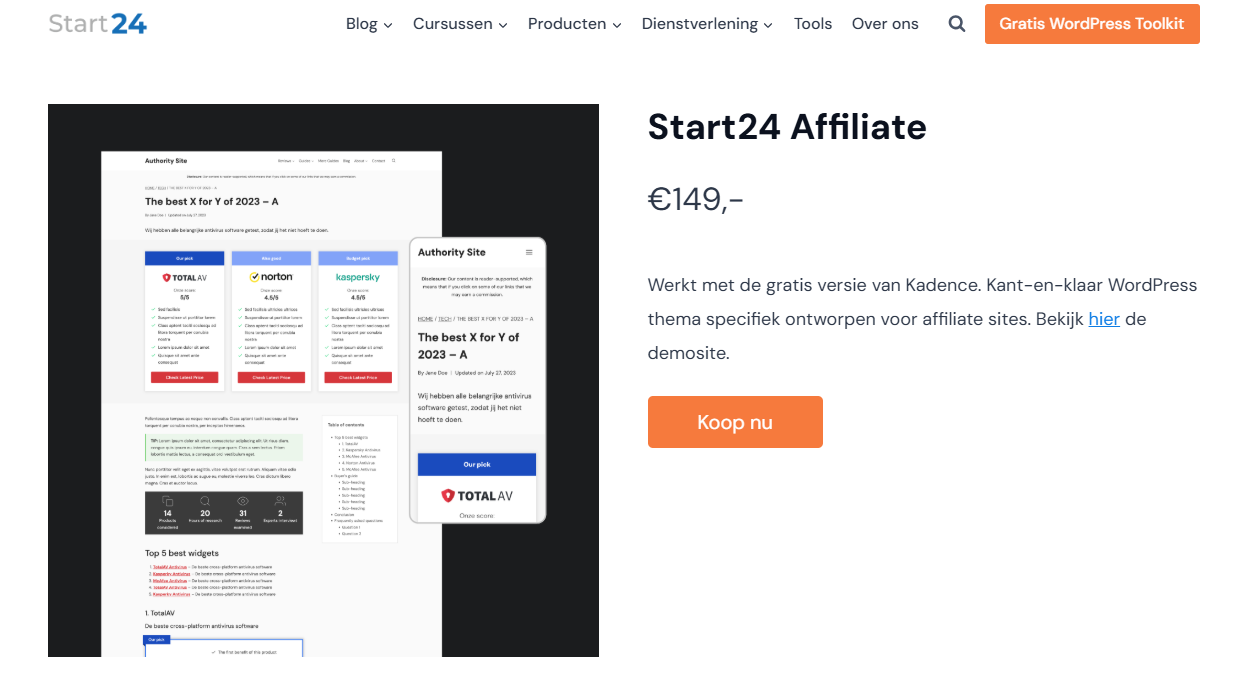 start24 startscherm - affiliate