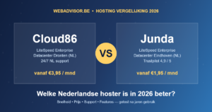 Cloud86 vs Junda 2026: vergelijking van twee Nederlandse hostingproviders