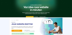 one.com vs Combell 2026: de webhostingpagina's van one.com en Combell naast elkaar